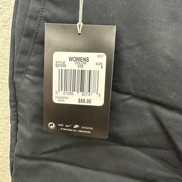 Nike Dri Fit Bermuda 2.0 Golf Black Stretch Shorts 831319-010 Womens size 6 NEW - Picture 4 of 10